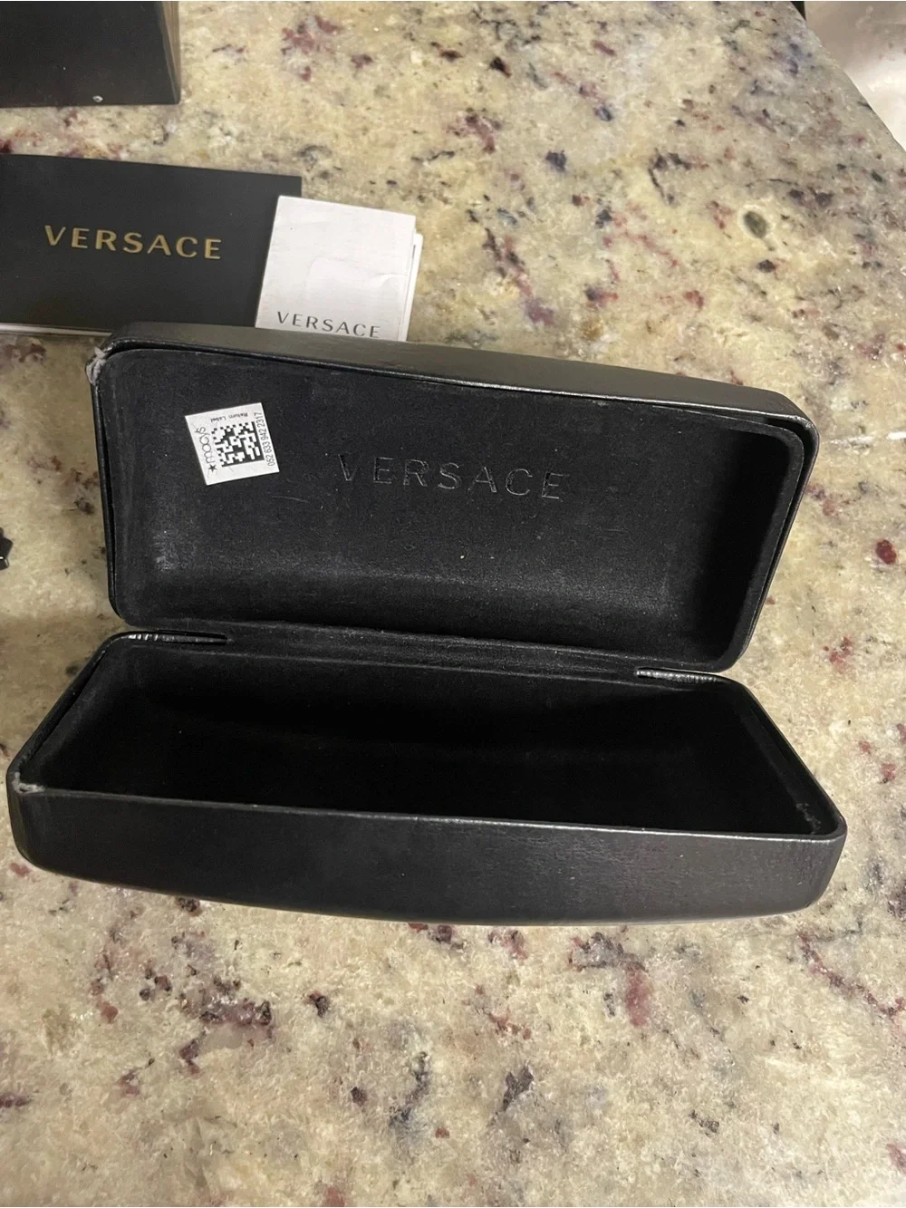 Versace Black Frame Sunglasses pilot aviator mod VE 2181 receipt case unisex